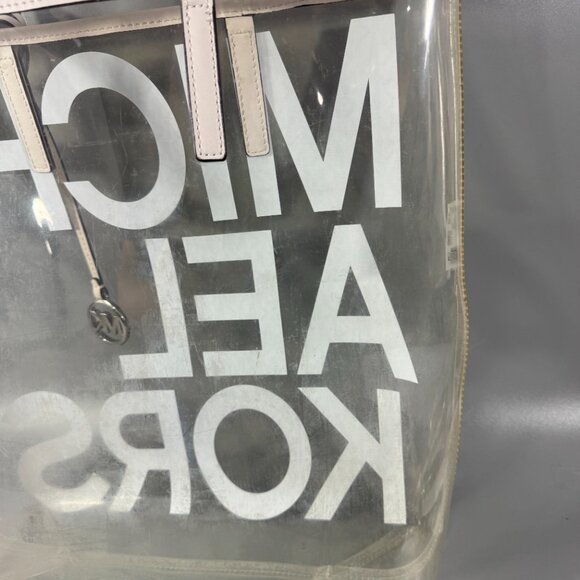 MICHAEL MICHAEL KORS The Michael Large Graphic Logo Clear Tote Bag - Picture 11 of 16